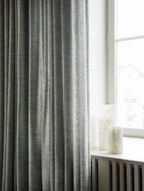 Bouclé curtain fabric sample – grey