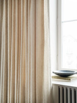 Bouclé curtain fabric sample – sand