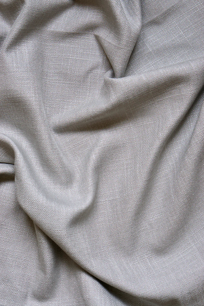 Linen café curtain, double pole - Grey