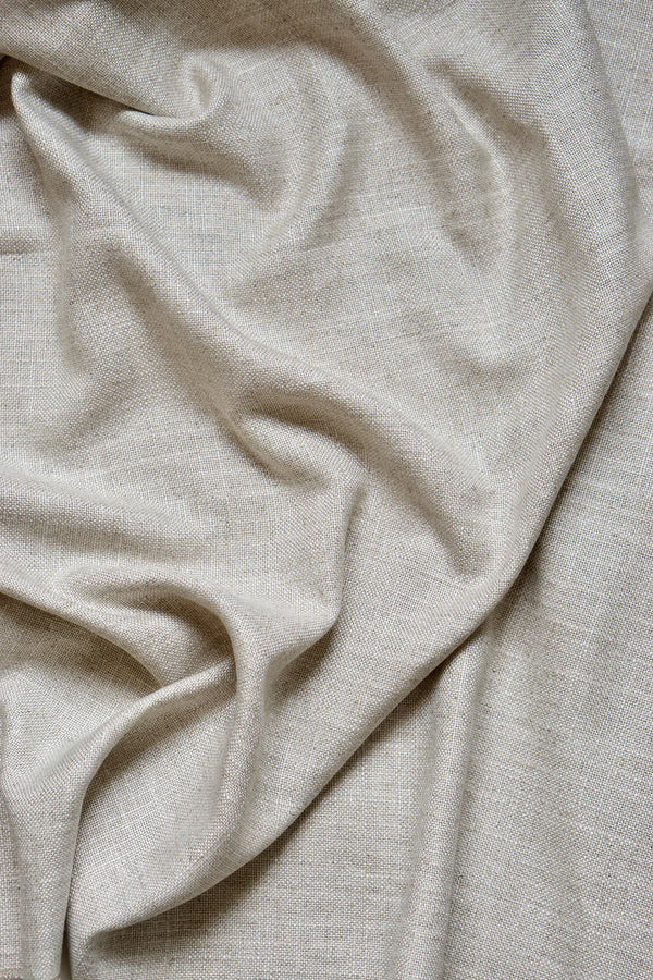 Linen café curtain, double pole - Sand
