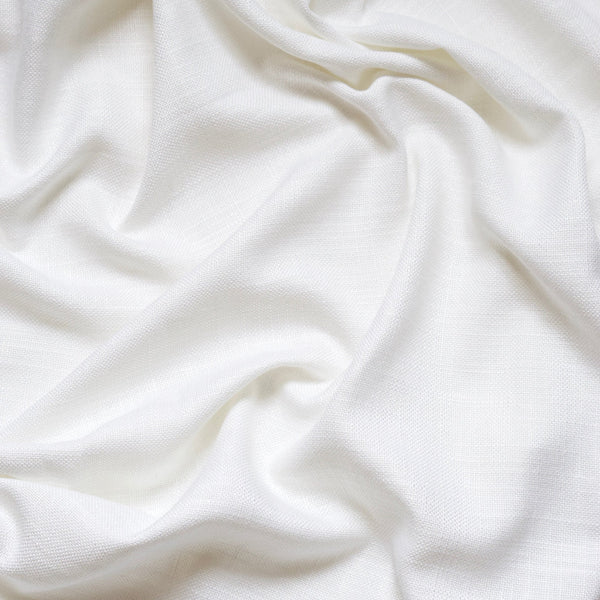 Linen café curtain, double pole - Pure white