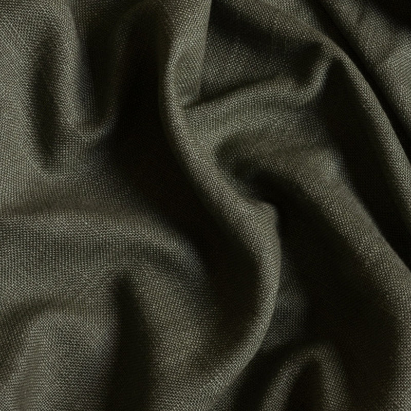 Linen café curtain, double pole - Khaki
