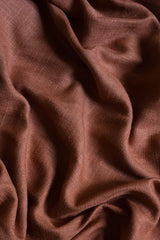 Linen café curtain, double pole - Terracotta