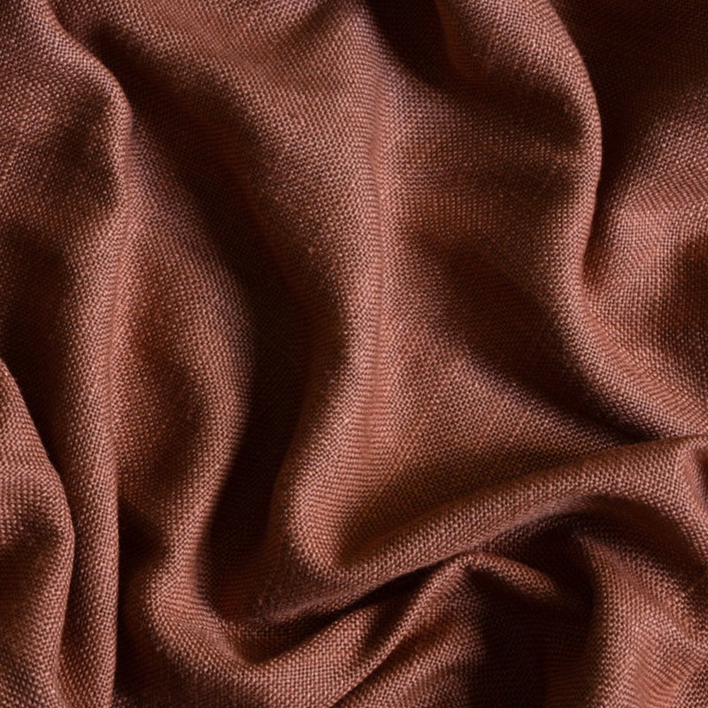 Linen café curtain - Terracotta