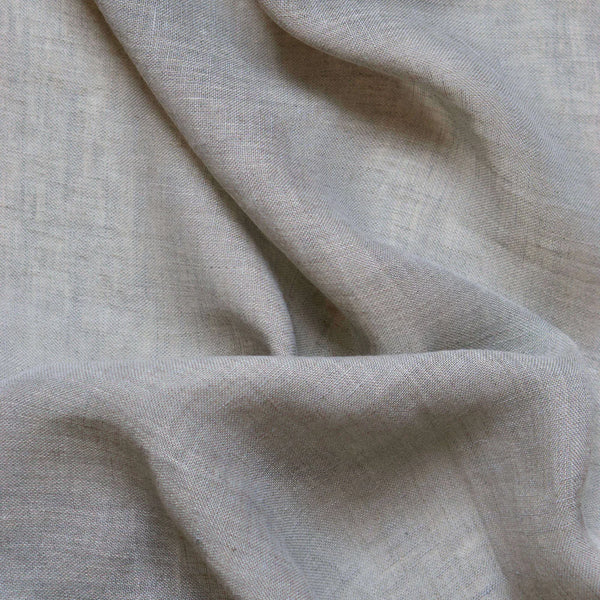 Sheer Linen café curtain, double pole - Grey