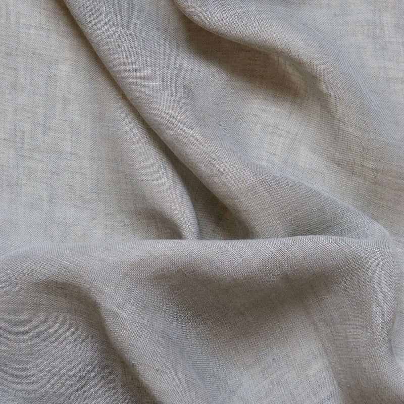 Sheer Linen café curtain, double pole - Terracotta