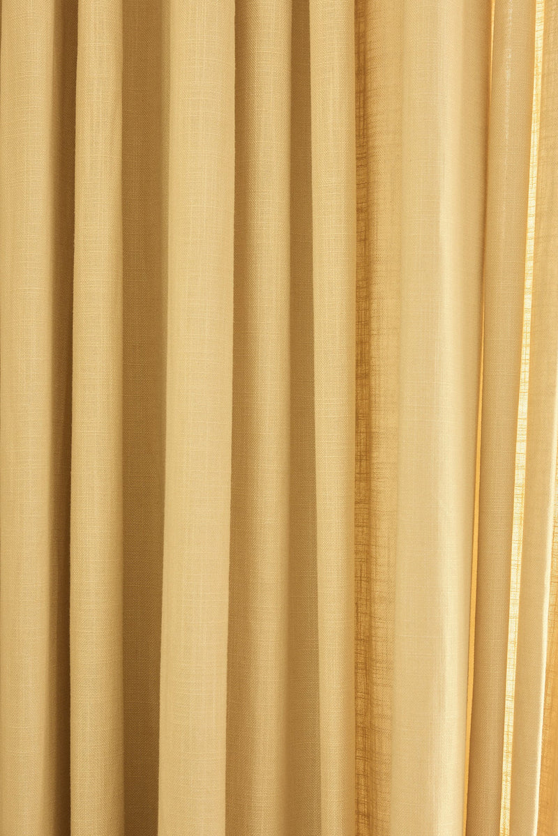 Linen curtain - Oat yellow