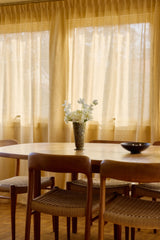 Sheer linen curtain - mustard