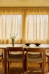 Sheer linen curtain - mustard