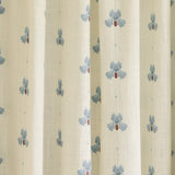 Sweet Pea Linen Wave Ruffle Café Curtain - Dove Blue
