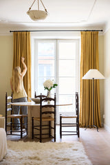 Linen curtain - mustard