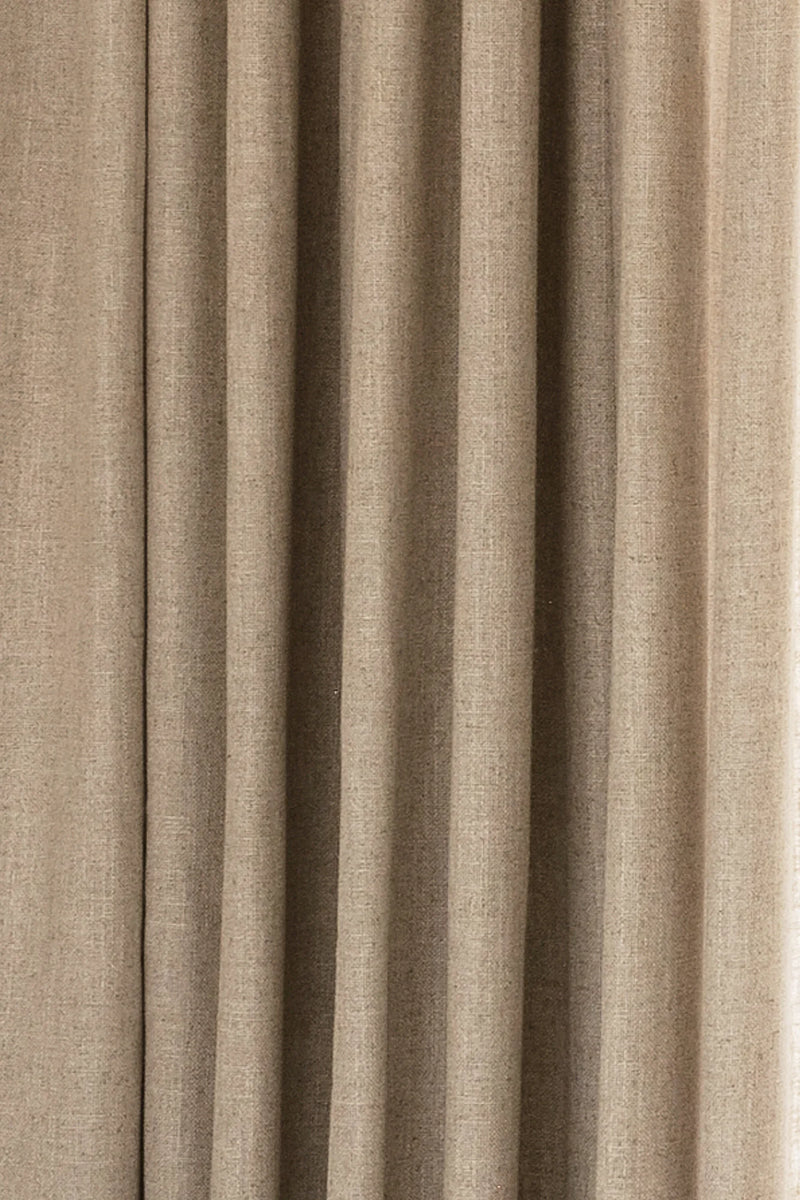 Linen Café Curtain With Rings - Sand