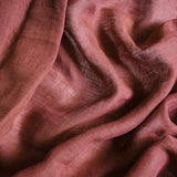 Sheer linen fabric - terracotta
