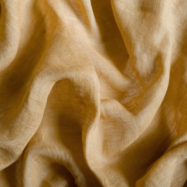 Sheer Linen café curtain - Mustard