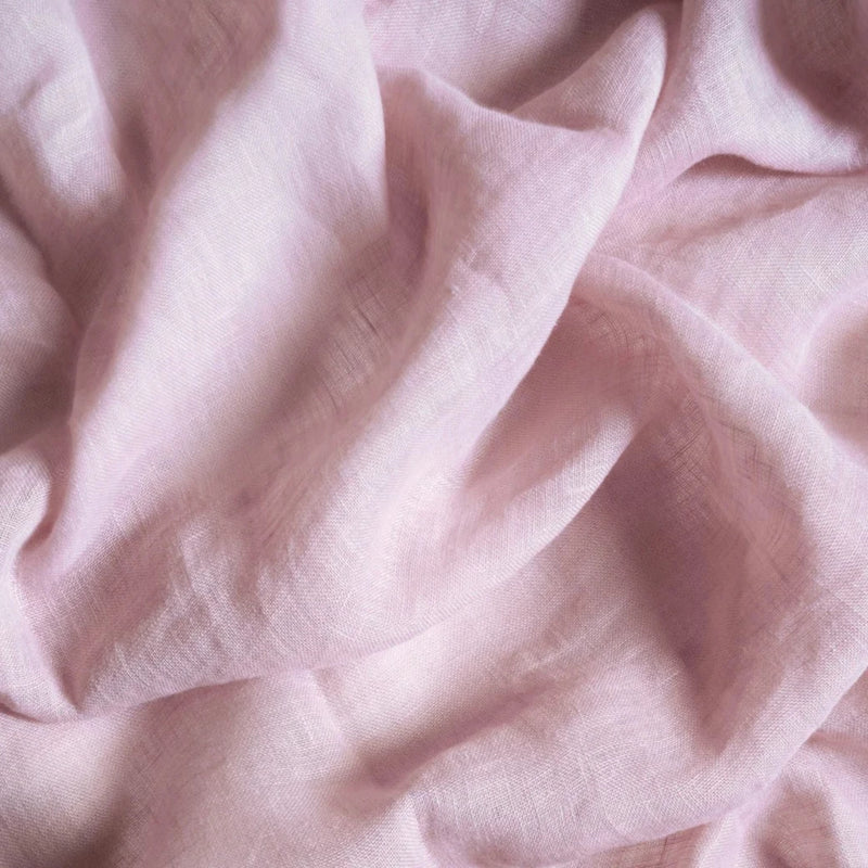 Sheer Linen café curtain - Pink
