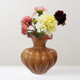 Hilma glass vase, Deep Apricot and lilac, pre-order