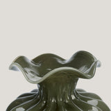 Hilma glass vase, Forest green and grey, pre-order