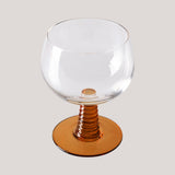 HKLiving swirl wine glass, Ochre