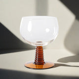 HKLiving swirl wine glass, Ochre