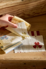 Sweet pea Linen curtain - Burgundy