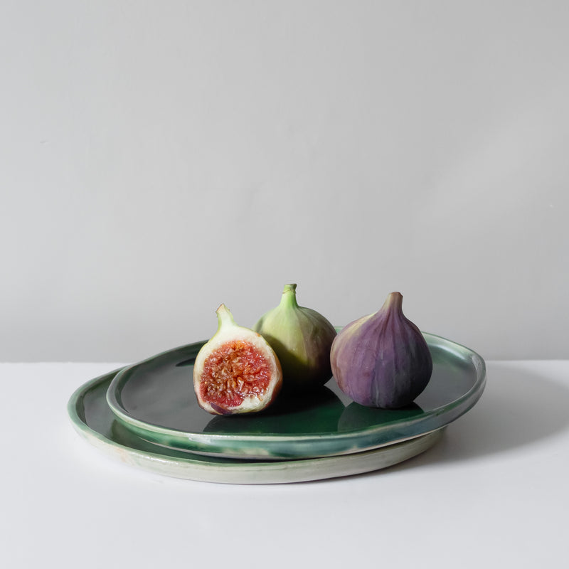 Skog Handmade Forest green glazed side plate