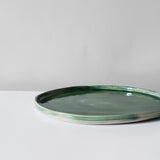 Skog Handmade Forest green glazed dinner plate