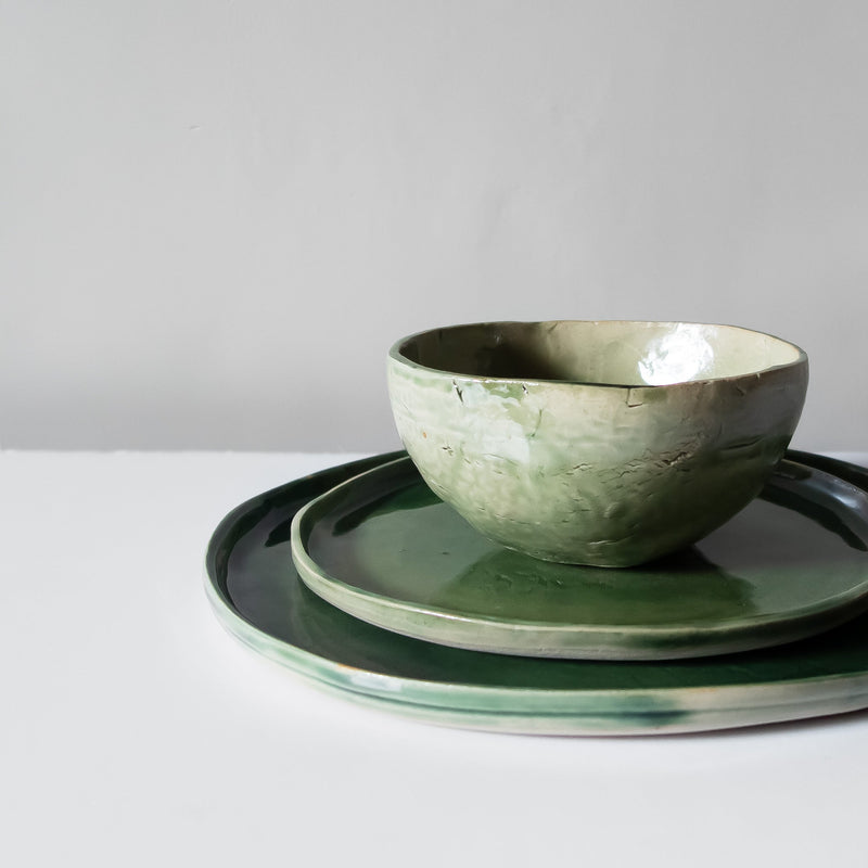 Skog Handmade Forest green glazed bowl (2 left)