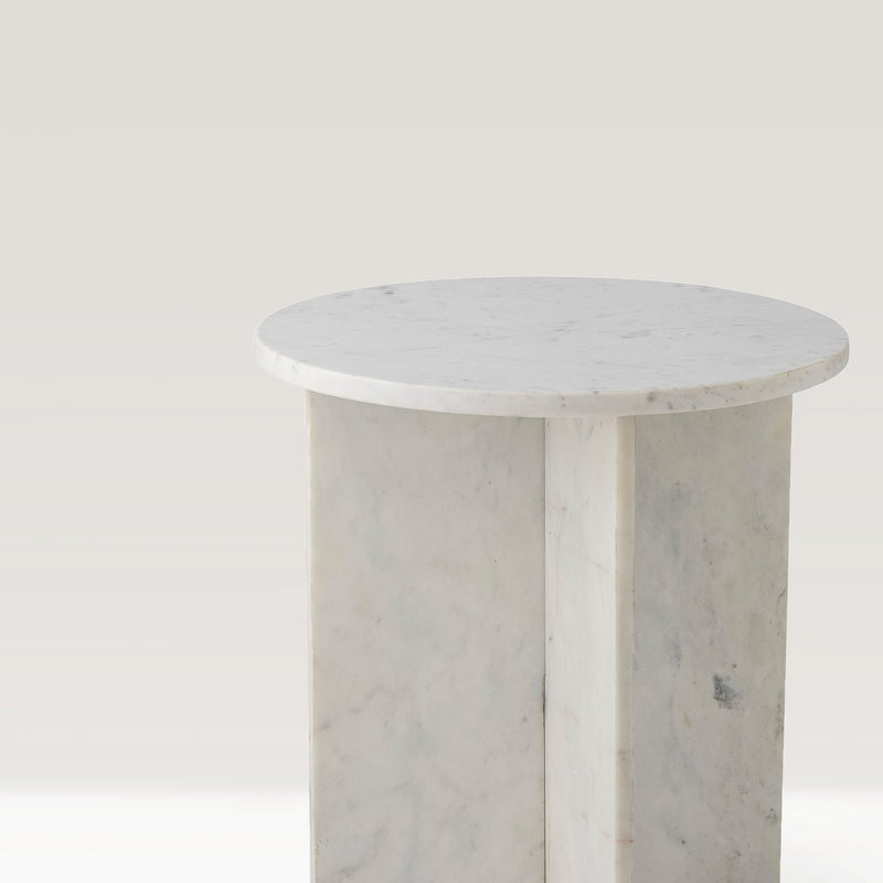 Janina side table, White Marble