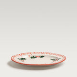 Holly platter, red, medium