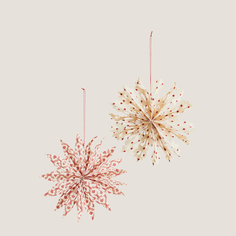 Knäck star ornament, set of 2