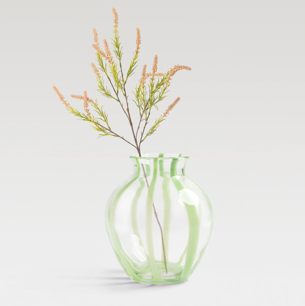 Yogu Stripe Vase, Green