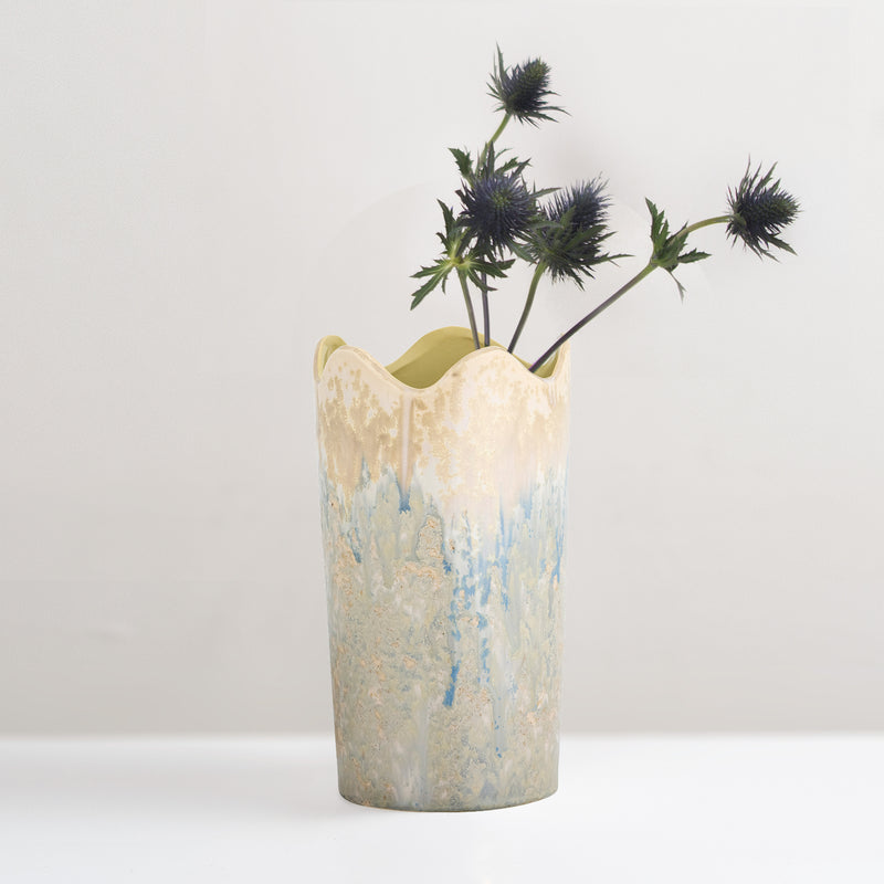Leandro large Handcrafted stoneware vase