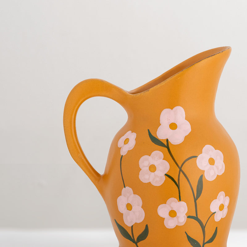 Lili hand painted glazed jug