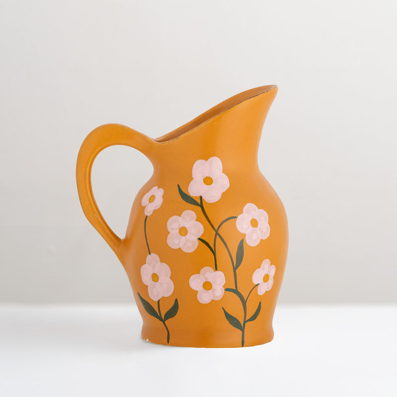 Lili hand painted glazed jug