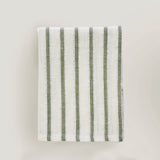 Lina Stripe kitchen tea towel, sage green