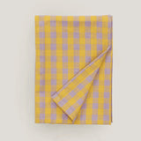 Lina Stripe kitchen tea towel, pale pink, mustard and lilac, pre-order