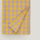 Lina Stripe kitchen tea towel, pale pink, mustard and lilac, pre-order