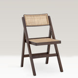 Loupe foldable chair, rubbewood and cane