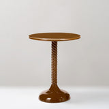 Alva metal side table, brown