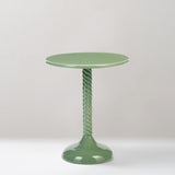 Alva metal side table, Sage