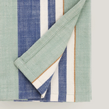 Lina Stripe kitchen tea towel, pale green, blue and cream