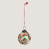Saga dotted glass Christmas bauble, red and green