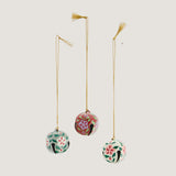 Tingla Hand-painted iron bell ornaments - set of 3