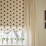 Scalloped Edge Sweet Pea Roman Blind - Burgundy - Blackout Lined