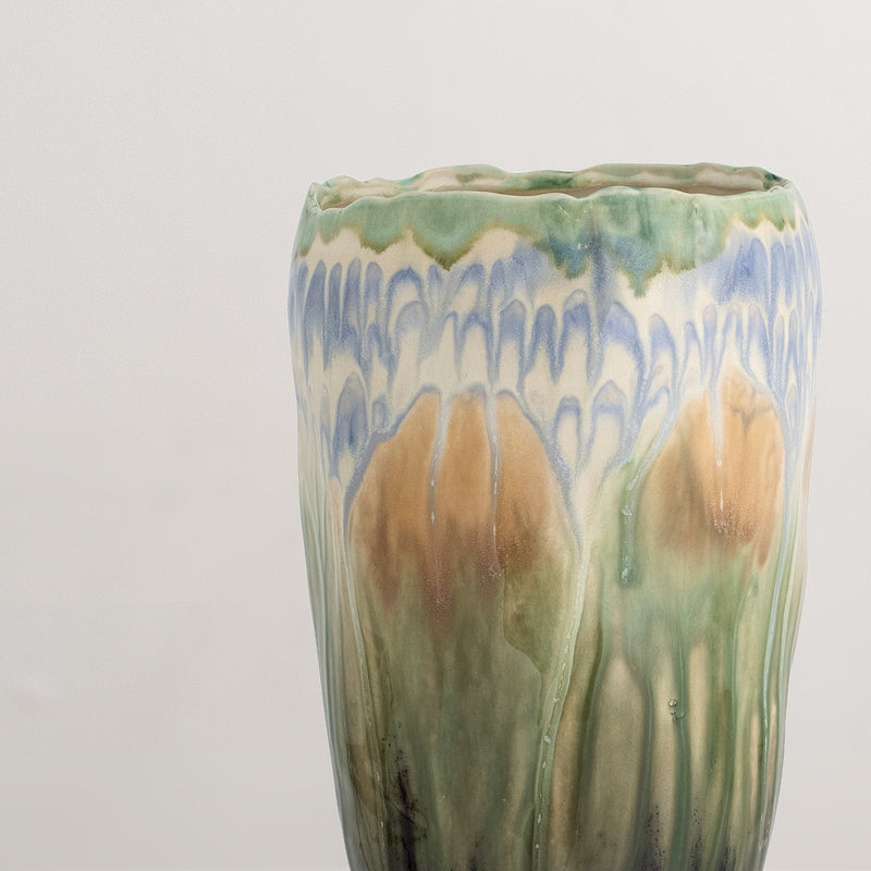 Mahasti large glazed stoneware vase