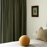 Linen curtain - Khaki - Blackout Lined