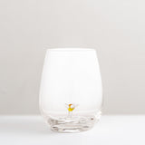 Misa mouth-blown drinking glass, daisy flower (3 left)