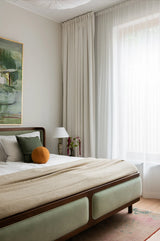 Linen curtain - Ivory - Blackout Lined