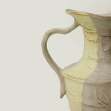 HKLiving New classic stoneware vase, Cream and yellow stripe, pre-order