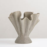 Plier natural glaze stoneware vase